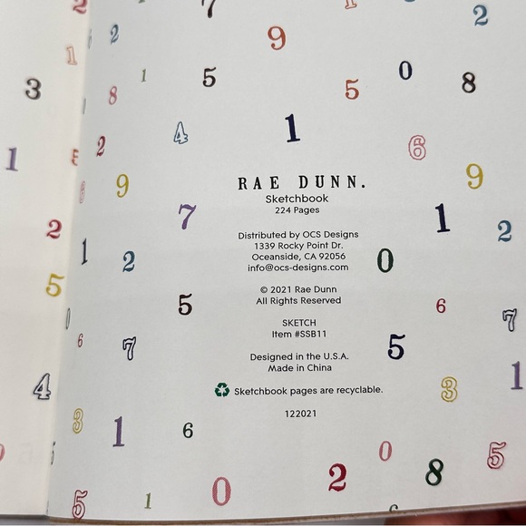 Rae Dunn SKETCH stitch cover notebook 10”x7” - Picture 7 of 8